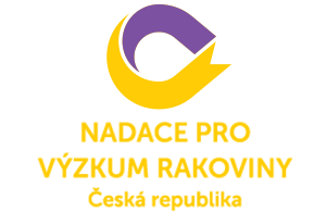 Nálepka nadácie pre výskum rakoviny v Českej Republike
